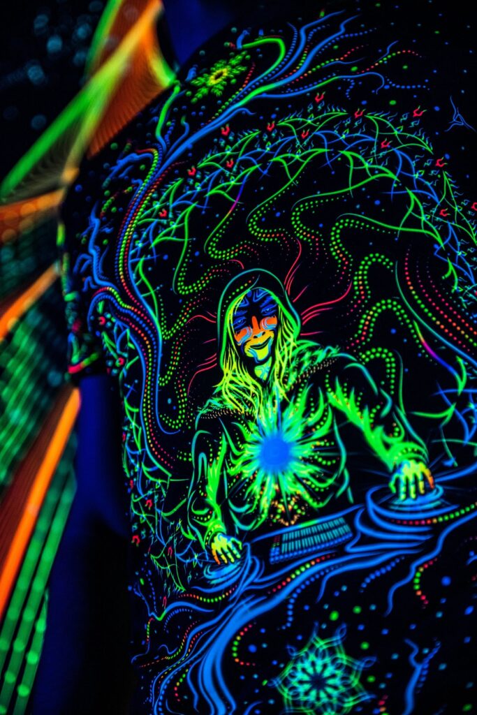 UV Festival Outfit Master of Portals, Psychedelic Rave Clothing, Full Print T-Shirt