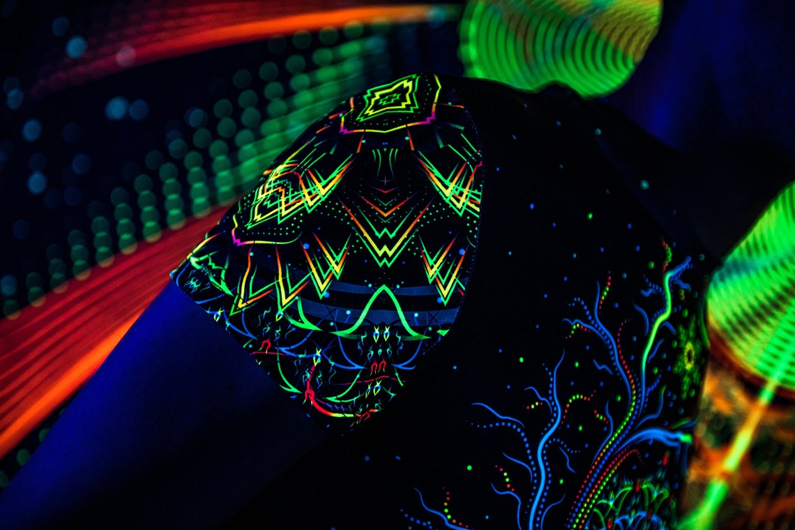 UV Festival Outfit Master of Portals, Psychedelic Rave Clothing, Full Print T-Shirt - Image 6