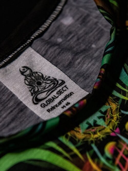 Psychedelic Festival Clothes Reincarnation 2.0, UV Rave Outfit, Full Print T-Shirt - Image 9