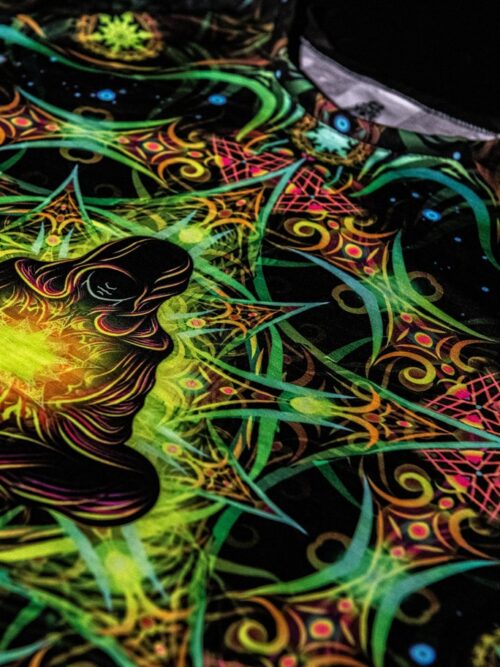Psychedelic Festival Clothes Reincarnation 2.0, UV Rave Outfit, Full Print T-Shirt - Image 10