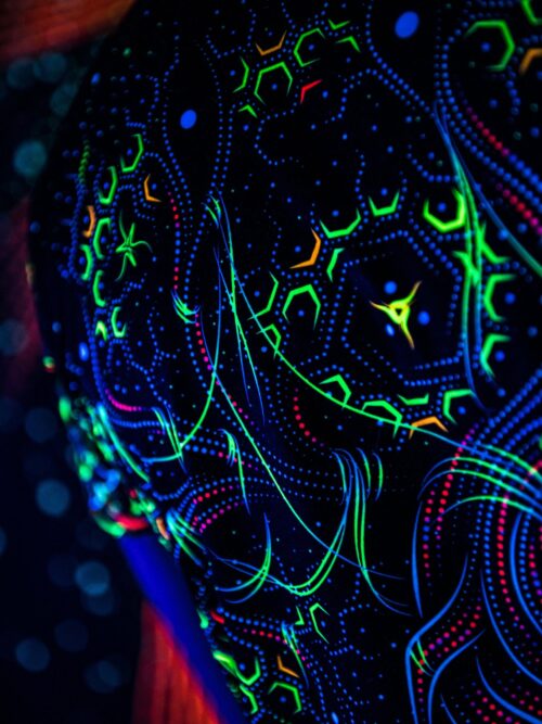 UV Festival Outfit Master of Portals, Psychedelic Rave Clothing, Full Print T-Shirt - Image 2