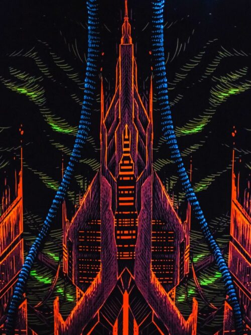 Cyber ​​Temple Backdrop - Image 2