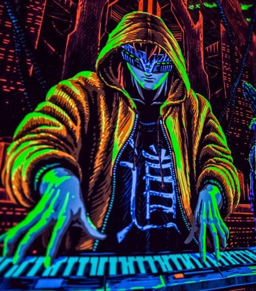 Cyber ​​Temple Backdrop - Image 4