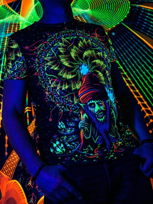 Festival Clothes Master of Portals, UV Rave Outfit, Psychedelic Full Print - Image 1