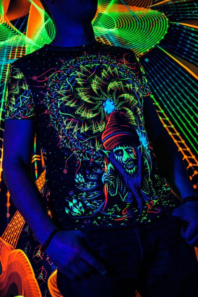 Festival Clothes Master of Portals, UV Rave Outfit, Psychedelic Full Print