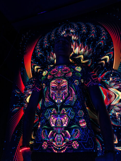 UV Festival Clothing Terraformer, Psychedelic Rave Outfit, Full Print - Image 1