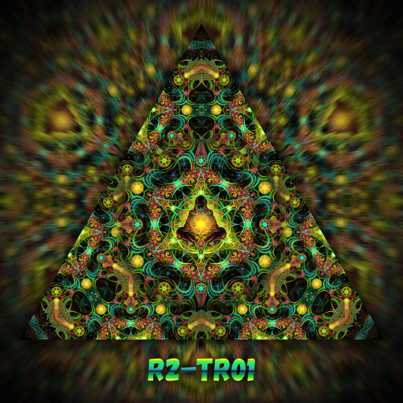 Reincarnation 2 Triangle – TR01 – Psychedelic UV-Reactive Canopy Parts – Stretchable Print on Lycra (Copy) - Image 1