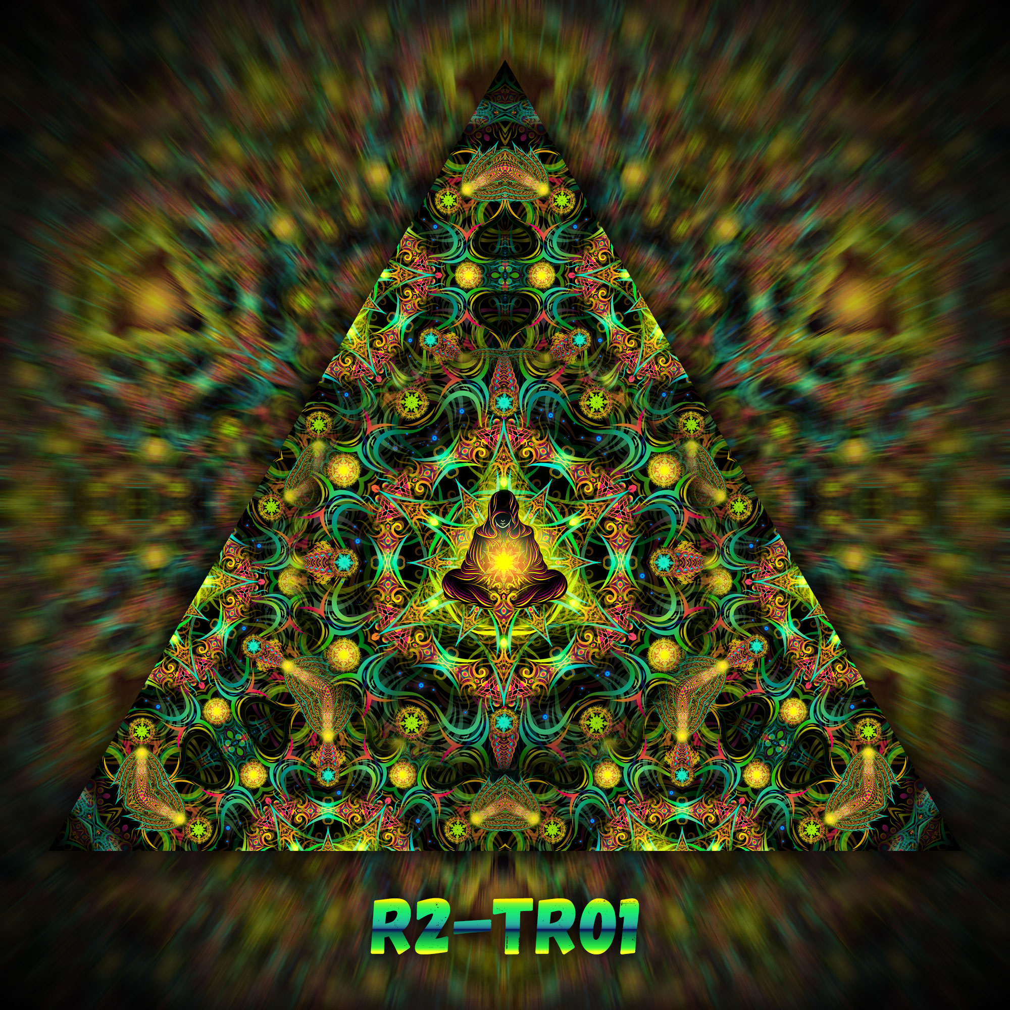 Reincarnation 2 Triangle – TR01 – Psychedelic UV-Reactive Canopy Parts – Stretchable Print on Lycra (Copy) - Image 1
