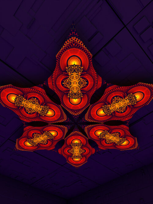 Agni – Hexagram – AG-DM03 – UV-Canopy – Psychedelic Party Decoration - Image 1