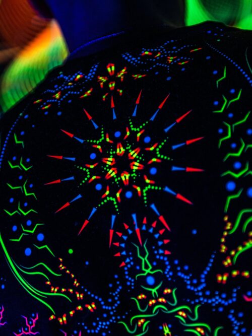 Festival Clothes Master of Portals, UV Rave Outfit, Psychedelic Full Print - Image 5