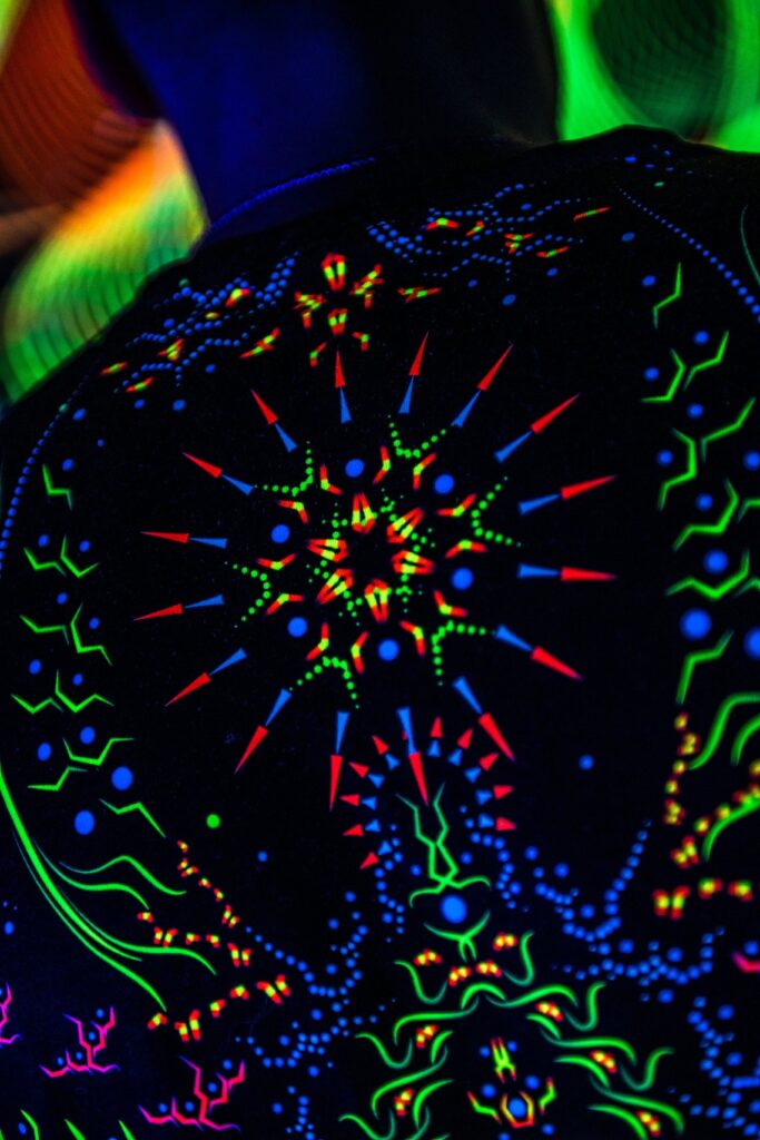 Festival Clothes Master of Portals, UV Rave Outfit, Psychedelic Full Print
