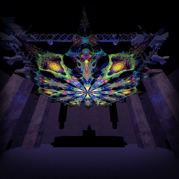 Reincarnation 2 – Adept&Leaf – Psychedelic UV-Reactive Canopy – 12 petals set (Copy)