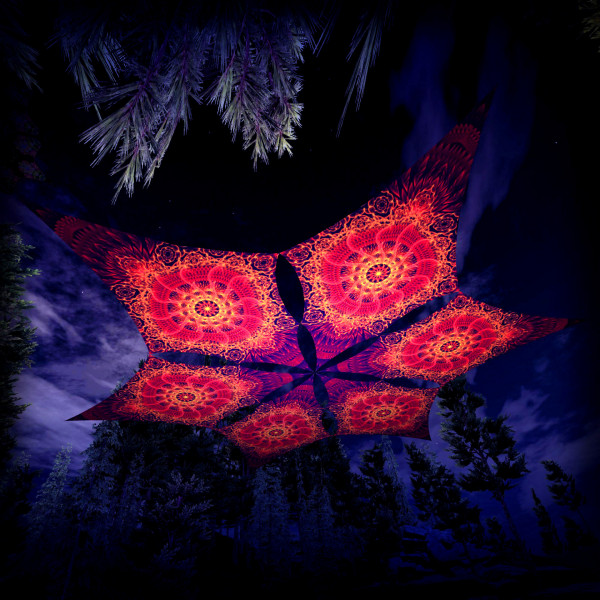 Agni – Hexagram – AG-DM01 – UV-Canopy – Psychedelic Party Decoration