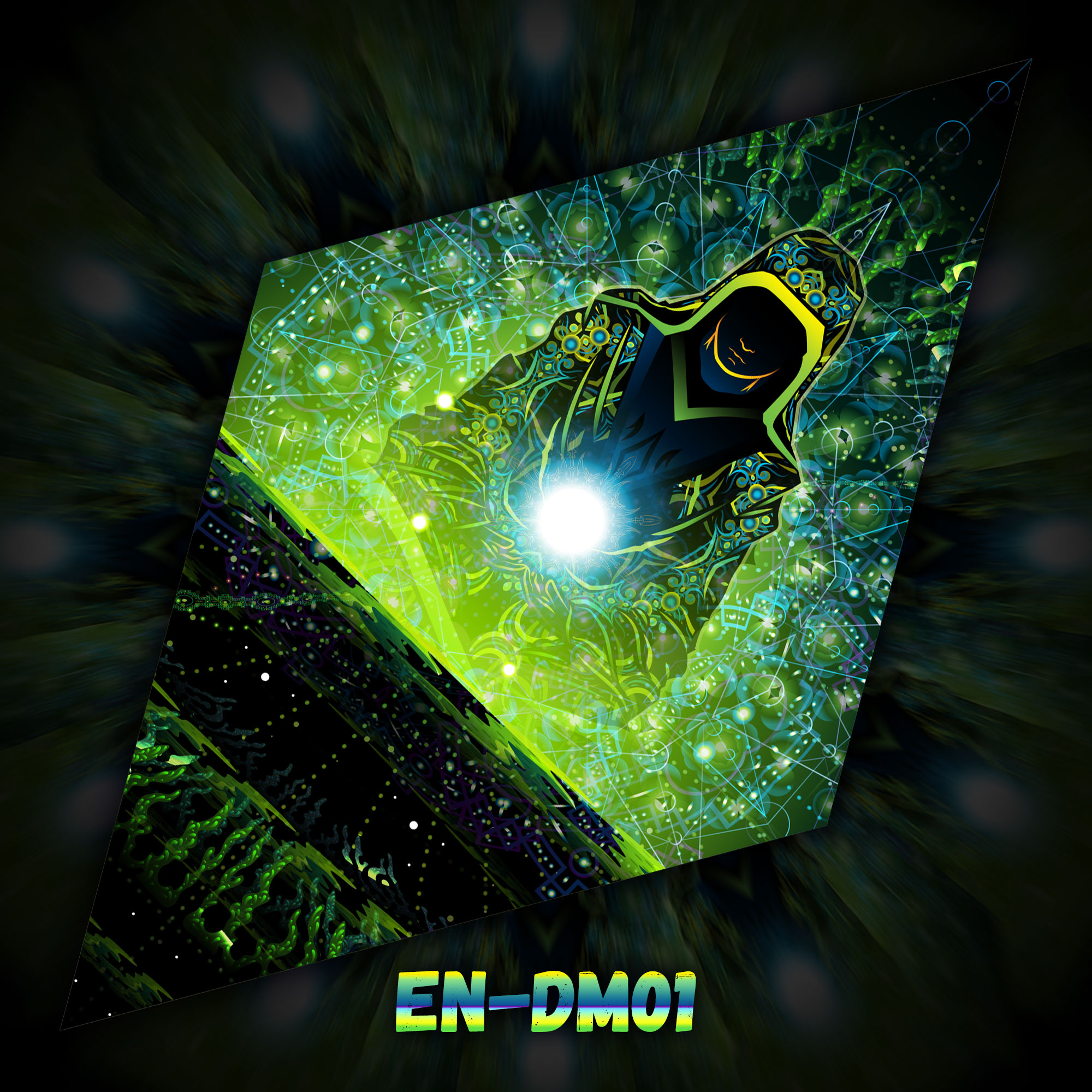 Enlightenment – Hexagram – DM02 – UV-Canopy – Psychedelic Party Decoration - Image 4