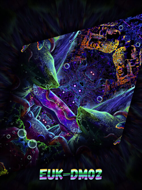 Epic Underwater Kingdom – Hexagram – EUK-DM02 – UV-Canopy – Psychedelic Party Decoration - Image 2