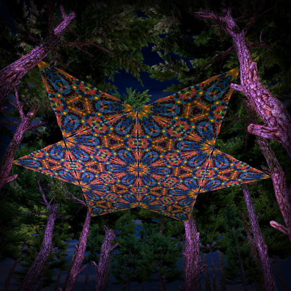 Reincarnation 2 Triangle – TR03 – Psychedelic UV-Reactive Canopy Parts – Stretchable Print on Lycra