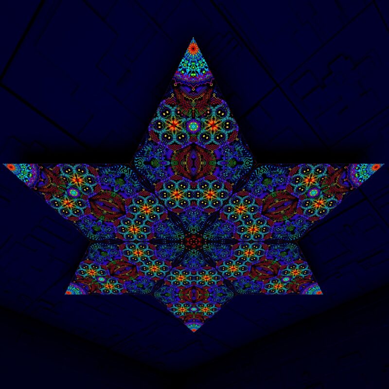 Katedra Diamond – DM01 – Psychedelic UV-Reactive Canopy Parts – Stretchable Print on Lycra - Image 1