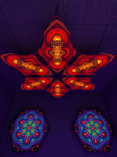 Agni – Hexagram – AG-DM03 – UV-Canopy – Psychedelic Party Decoration - Image 2