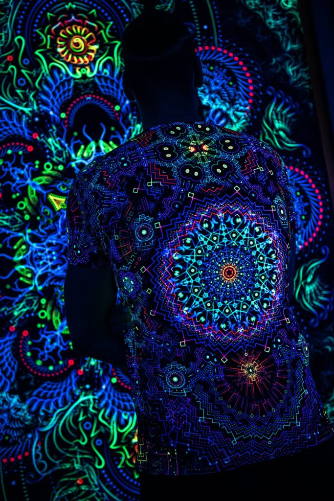 Psychedelic Festival Clothing Dephts of Space, Rave Outfit, UV Full Print