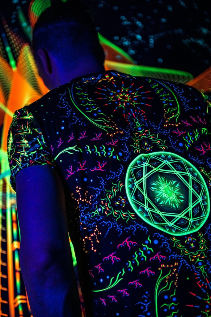 Festival Clothes Master of Portals, UV Rave Outfit, Psychedelic Full Print