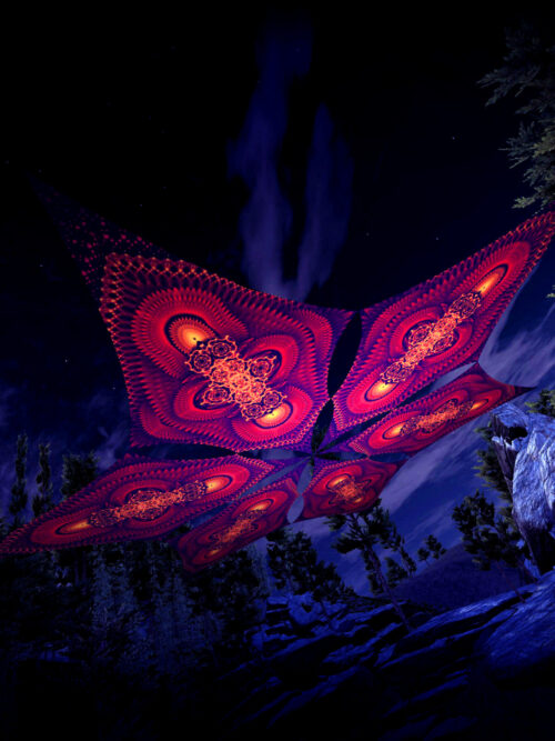 Agni – Hexagram – AG-DM03 – UV-Canopy – Psychedelic Party Decoration - Image 5