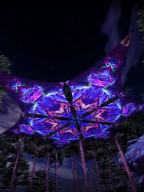Epic Underwater Kingdom – Hexagram – EUK-DM02 – UV-Canopy – Psychedelic Party Decoration - Image 3