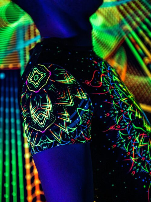 Festival Clothes Master of Portals, UV Rave Outfit, Psychedelic Full Print - Image 4