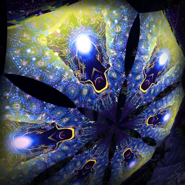 Enlightenment – Hexagram – DM02 – UV-Canopy – Psychedelic Party Decoration