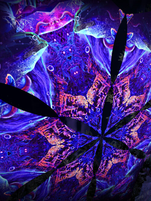Epic Underwater Kingdom – Hexagram – EUK-DM02 – UV-Canopy – Psychedelic Party Decoration - Image 4