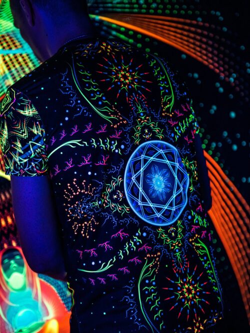 Psychedelic Rave Clothing Master of Portals, UV Active Festival Outfit, Full Print - Image 5