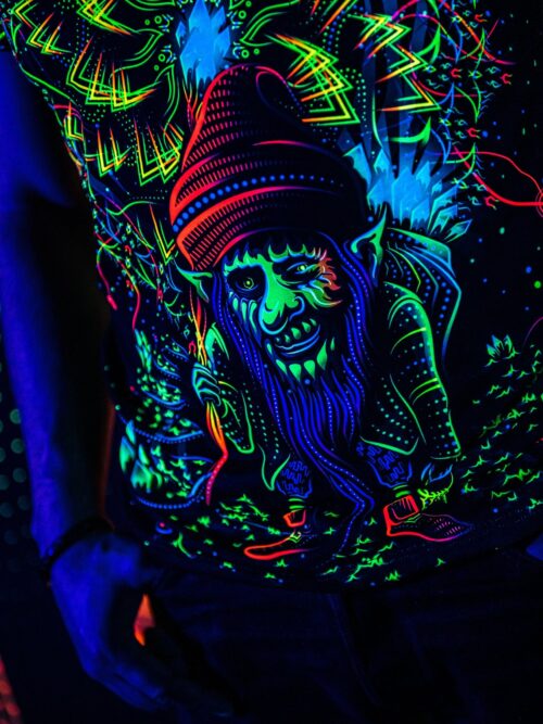 Festival Clothes Master of Portals, UV Rave Outfit, Psychedelic Full Print - Image 2