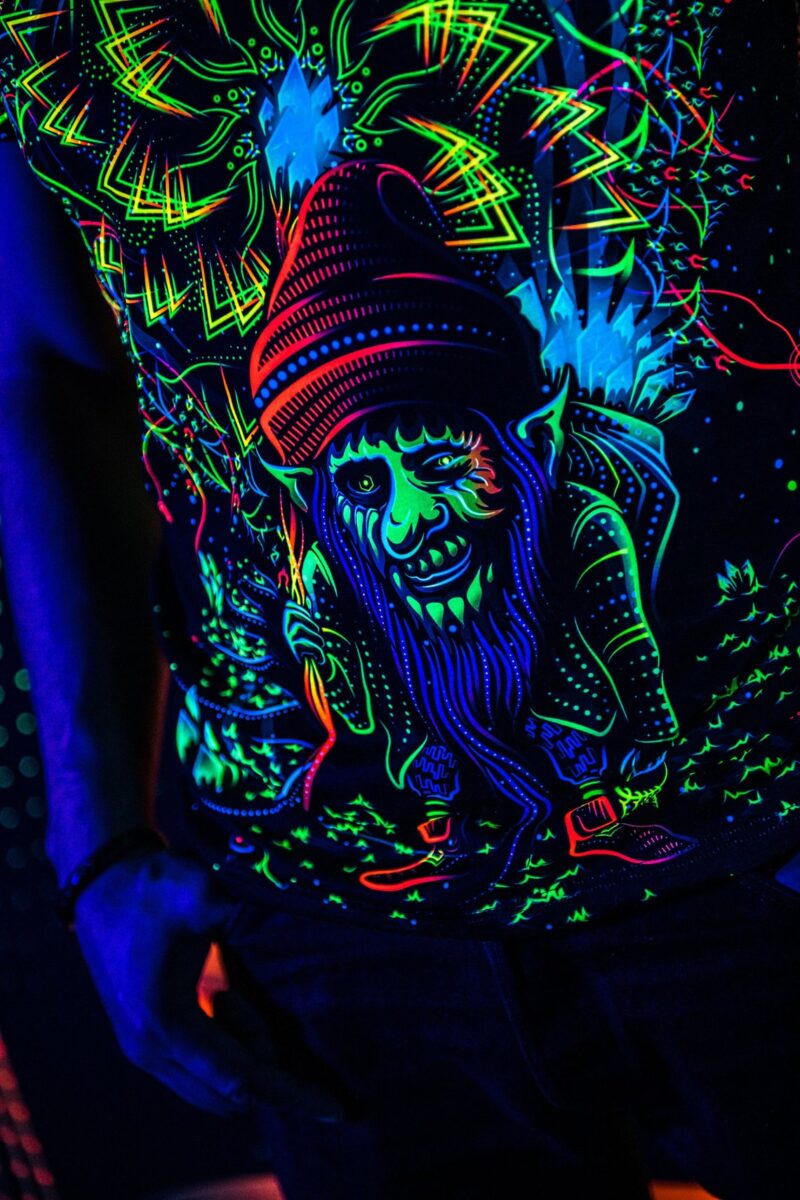 Festival Clothes Master of Portals, UV Rave Outfit, Psychedelic Full Print - Image 2