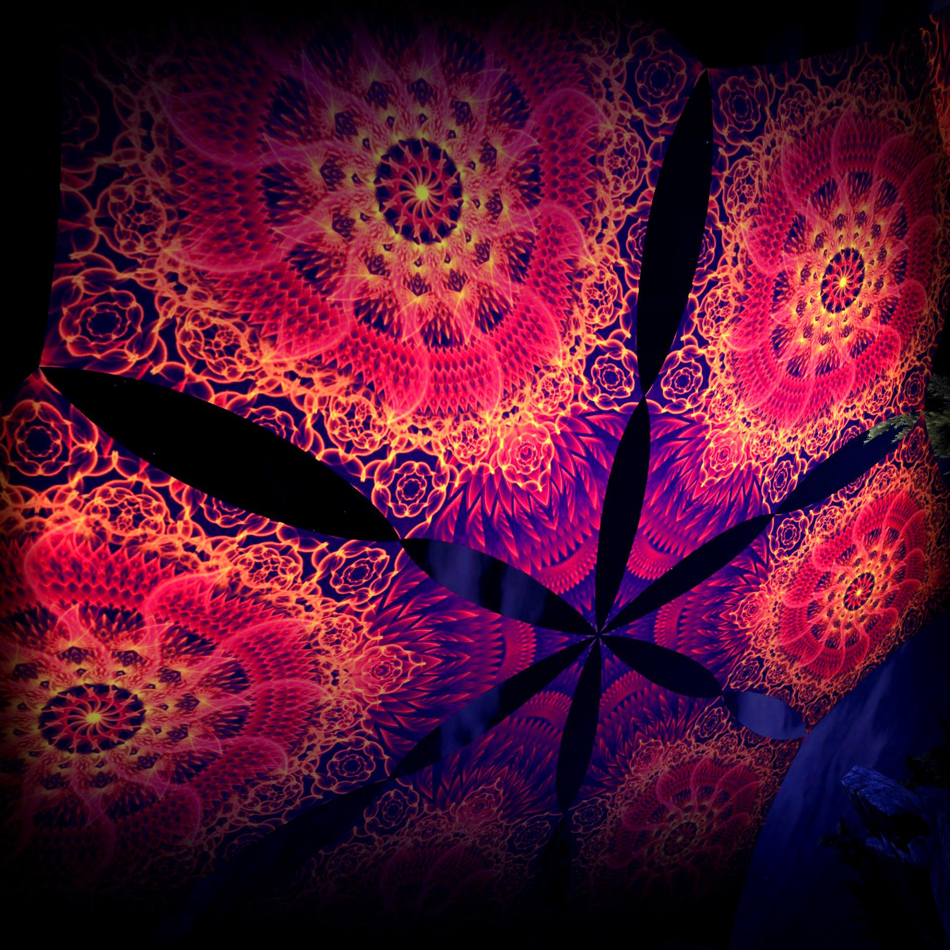 Agni – Hexagram – AG-DM01 – UV-Canopy – Psychedelic Party Decoration - Image 6