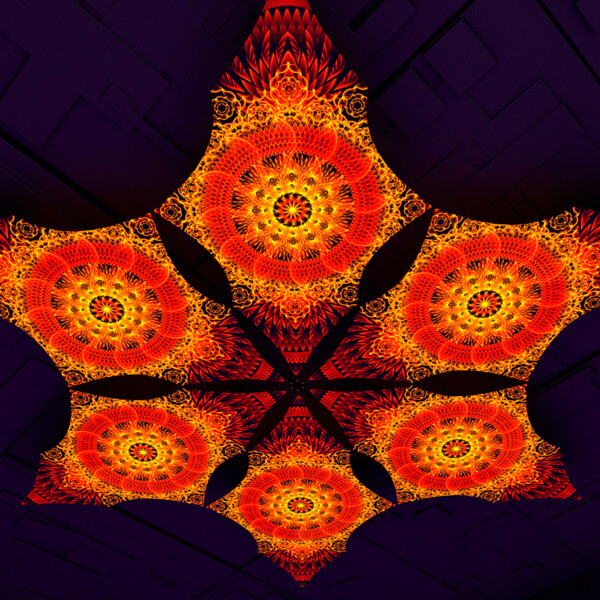 Agni – Hexagram – AG-DM01 – UV-Canopy – Psychedelic Party Decoration