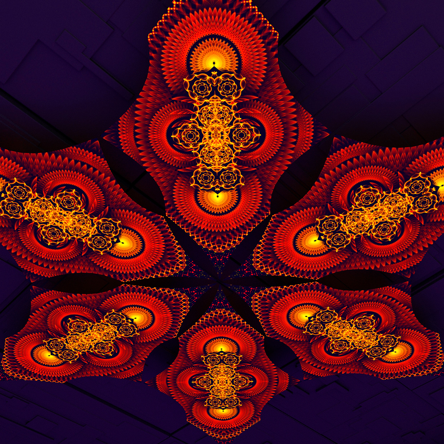Agni – Hexagram – AG-DM03 – UV-Canopy – Psychedelic Party Decoration - Image 3