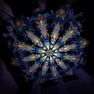 Reincarnation 2 – Leaf&Star – Psychedelic UV-Reactive Canopy – 12 petals set