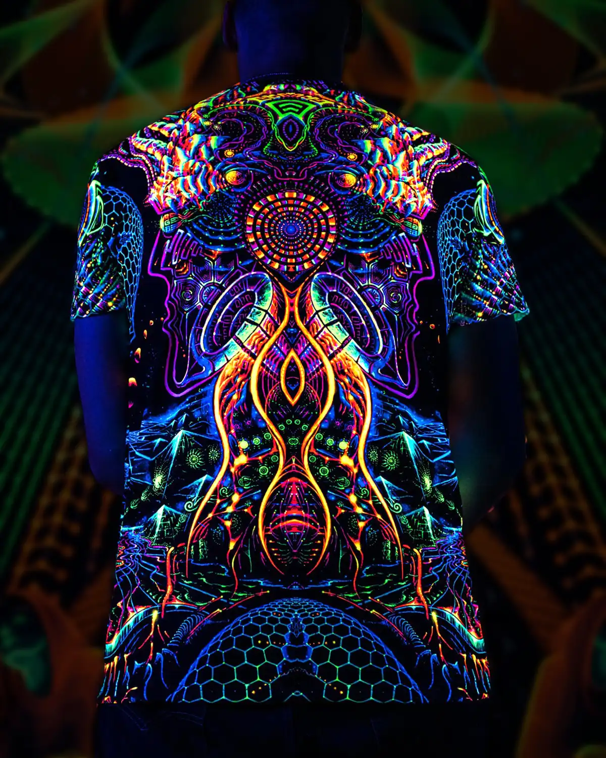 UV Rave Clothing Fluororunner, Festival Outfit, Psychedelic Full Print