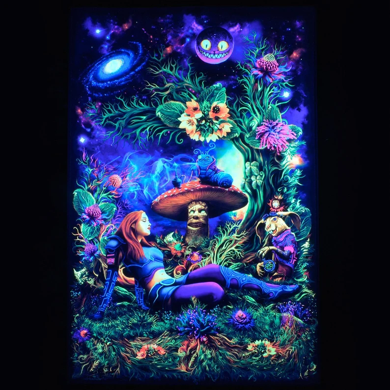 Alice in a psychedelic wonderland