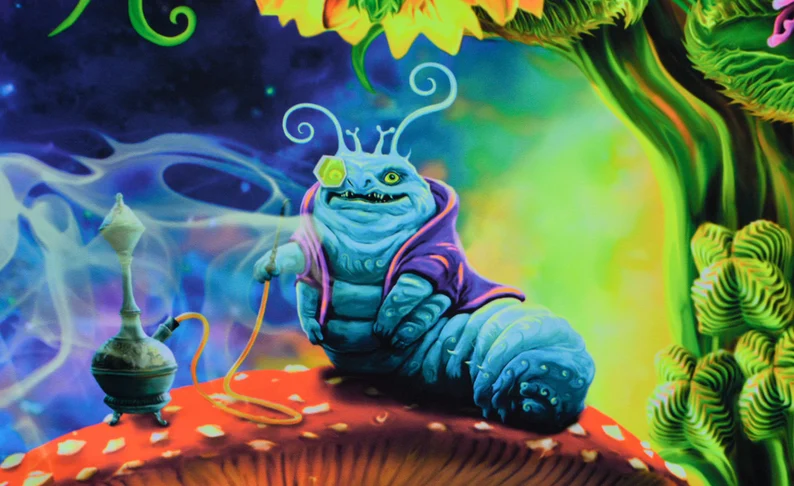 Alice in a psychedelic wonderland