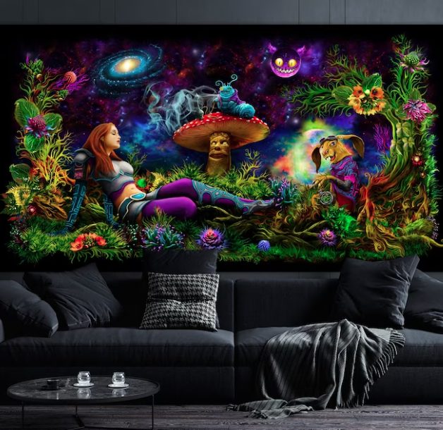 Alice in a psychedelic wonderland