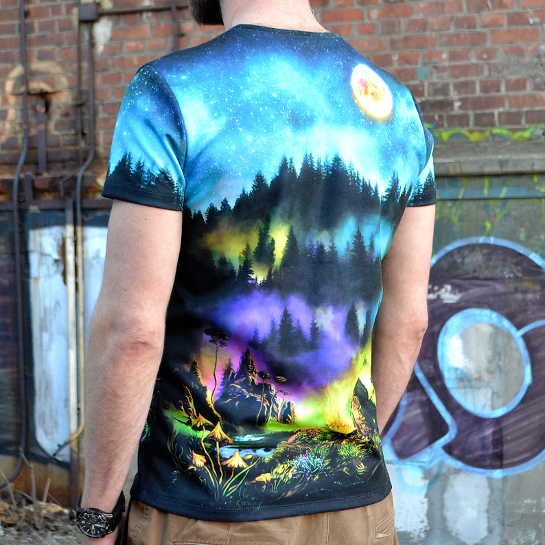 Outfit for Raves Dracat Cat, Full Print UV Festival Clothing