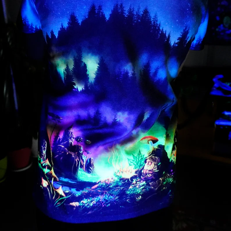 Outfit for Raves Dracat Cat, Full Print UV Festival Clothing