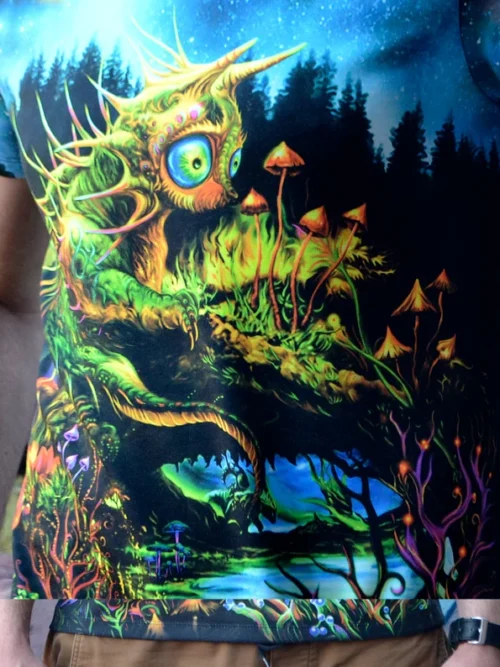 Outfit for Raves Dracat Cat, Full Print UV Festival Clothing - Image 5
