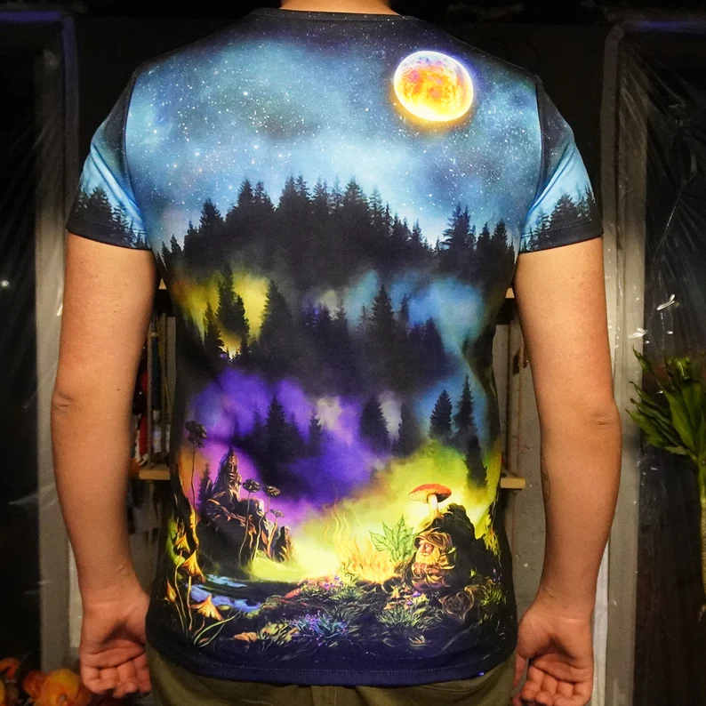Outfit for Raves Dracat Cat, Full Print UV Festival Clothing