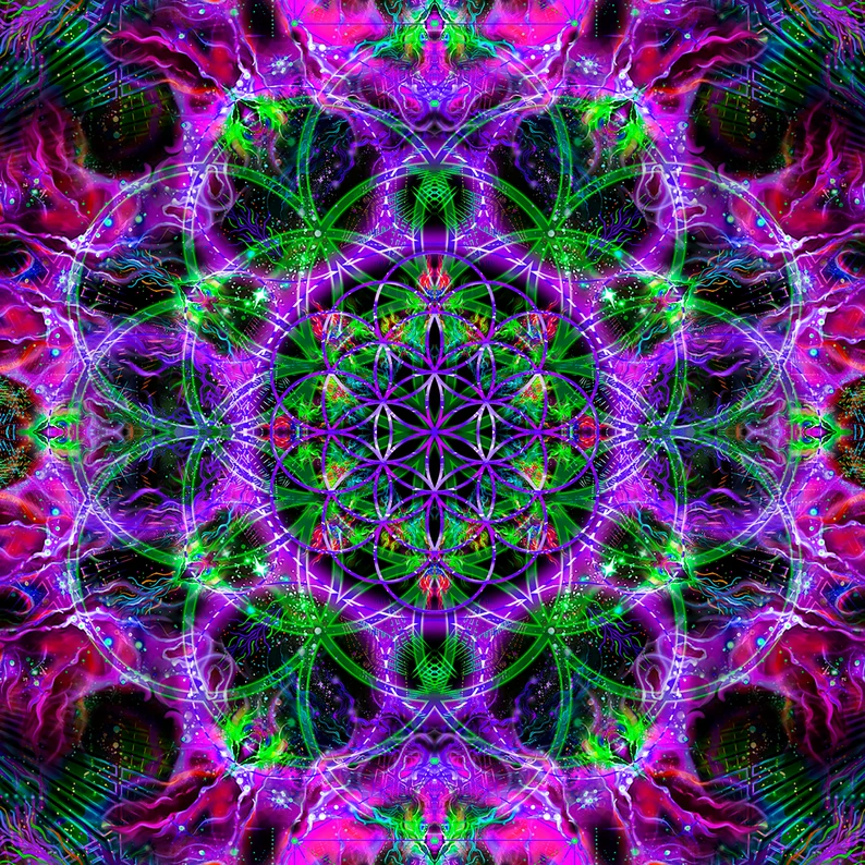 Flower of Life Purple