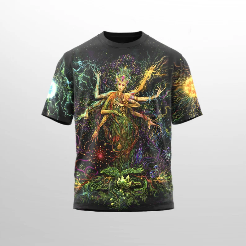 UV Rave Outfit Mavka, Psychedelic Festival Clothing, Full Print