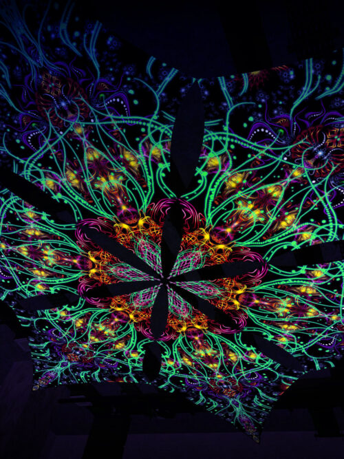 Reincarnation – Hexagram – AG-DM01 – UV-Canopy – Psychedelic Party Decoration - Image 2