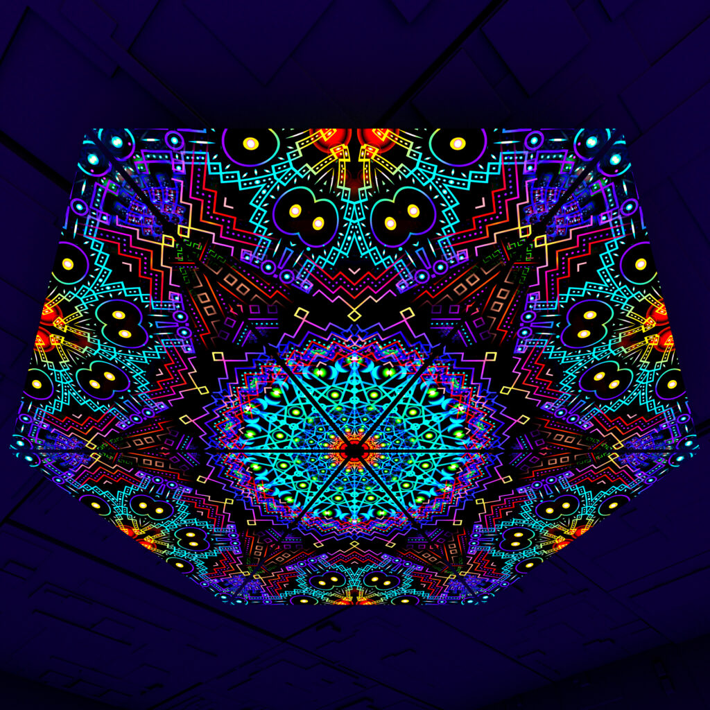 Katedra Triangle – TR01 – Psychedelic UV-Reactive Triangles Set – Psychedelic Party Decoration
