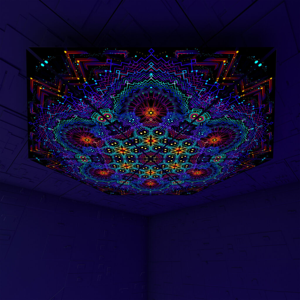 Katedra Triangle – TR02 – Psychedelic UV-Reactive Triangles Set – Psychedelic Party Decoration