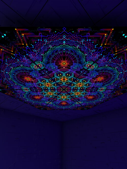 Katedra Triangle – TR02 – Psychedelic UV-Reactive Triangles Set – Psychedelic Party Decoration - Image 2